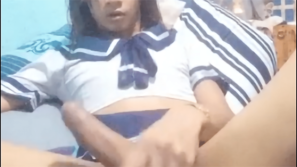 Femboy Nanploy in School Girl Costume